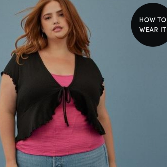 Torrid Festi Smocked Jersey Seamed Corset Tank Top 3X Pink Barbiecore - Picture 9 of 11